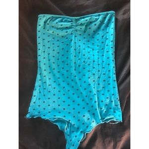 American Apparel Polka Dot Strapless Bodysuit